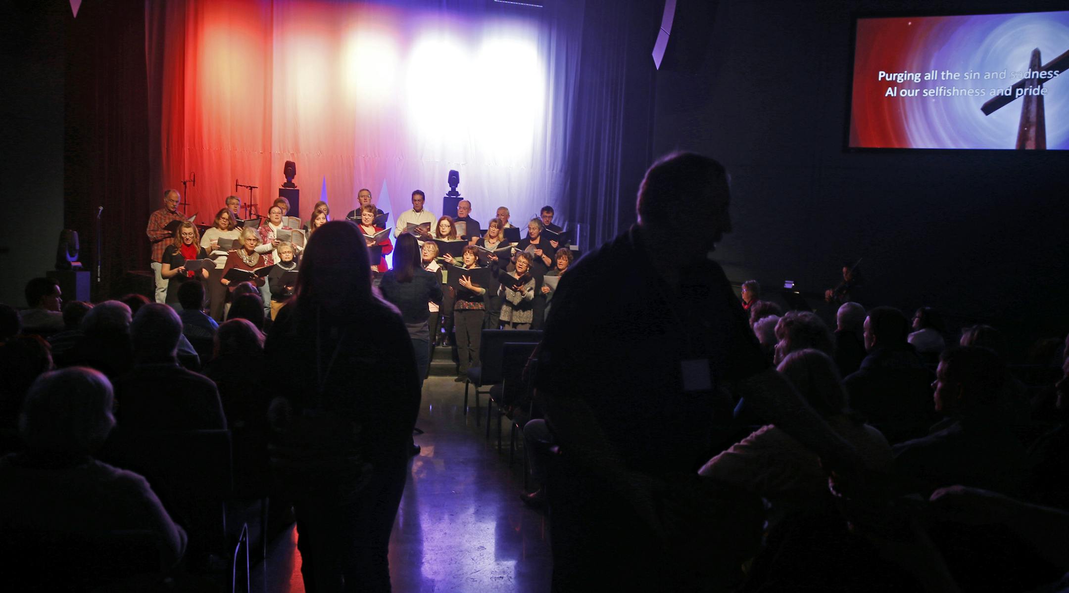 In the embattled COR redevelolopment project in Ramsey, Northgate Church is has stadium style seating and a modern feel.]richard tsong-taatarii/rtsong-taatarii@startribune.com