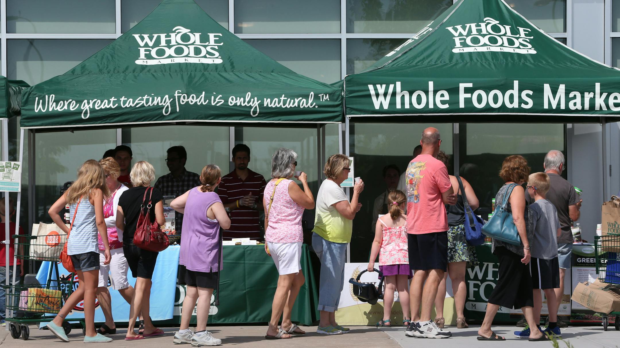 As part of the opening of the new store, local vendors were invited to set up booths outside Whole Foods in Maple Grove.