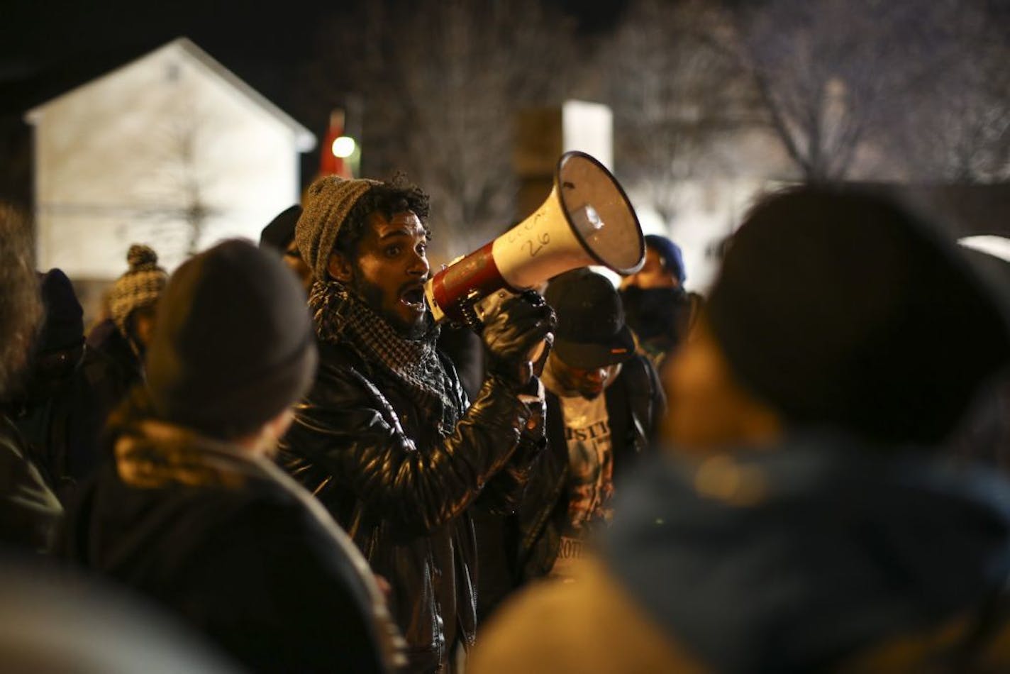 A demonstrator spoke about his encounter with the assailants who shot five protesters earlier in the night.