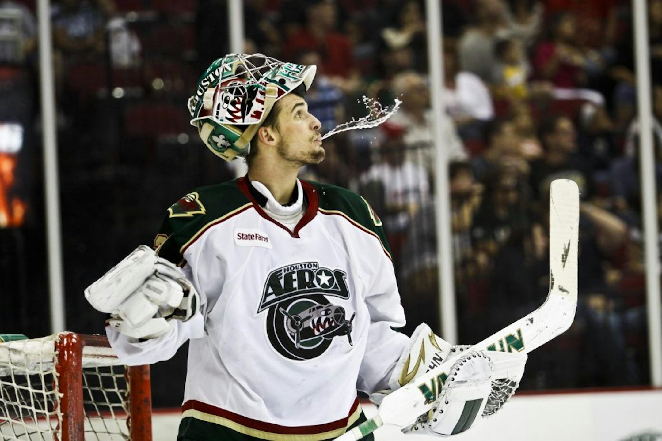 Houston Aero's goalie Matt Hackett