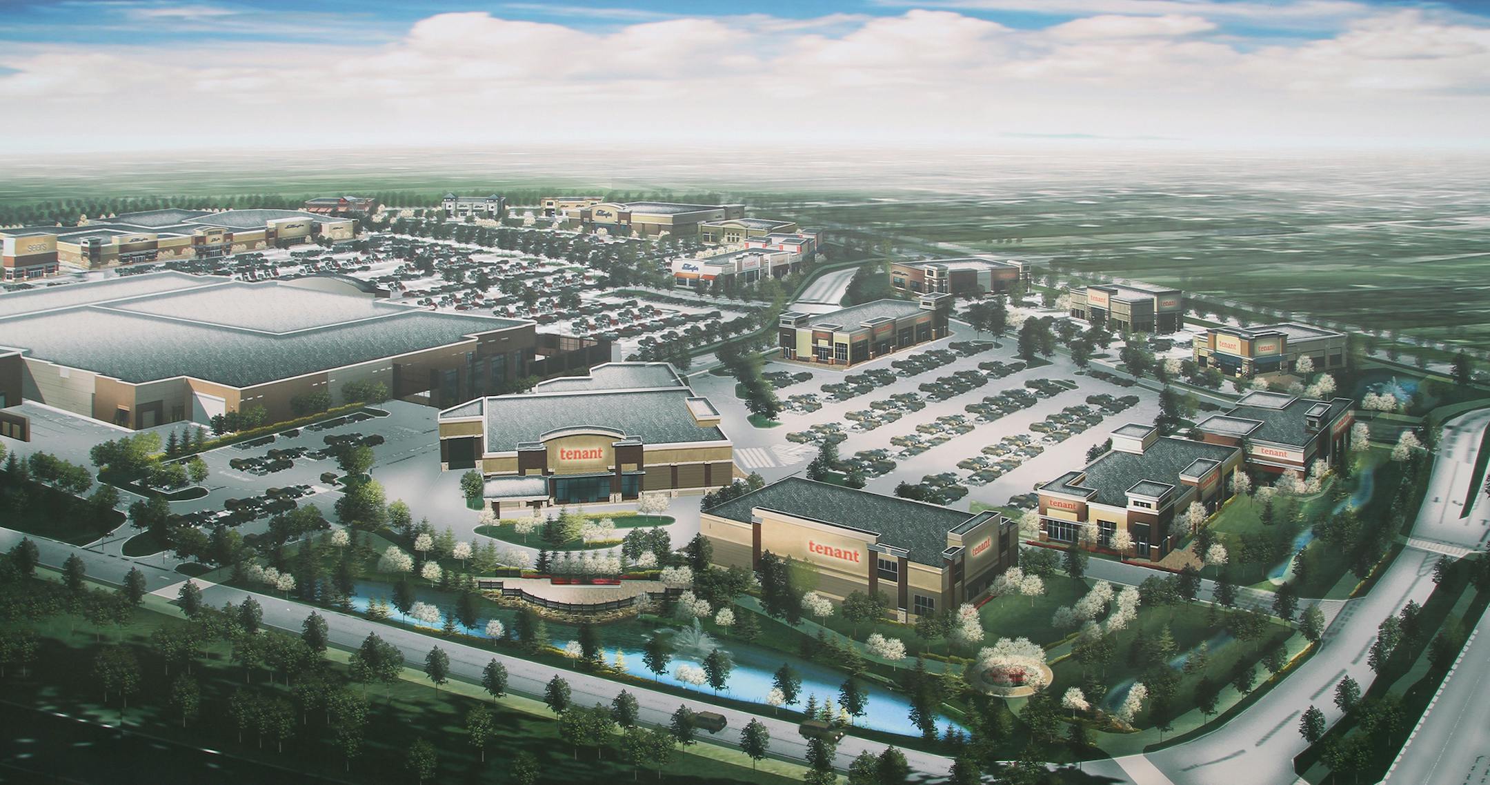 Shingle Creek Crossing, the successor to Brookdale in Brookdale Center. Developers' rendering of completed area.