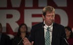 U.S. Rep. Jason Lewis, R-Minn., gave his concession speech at the state GOP headquarters at the DoubleTree by Hilton Hotel on Nov. 6, 2018, in Bloomin