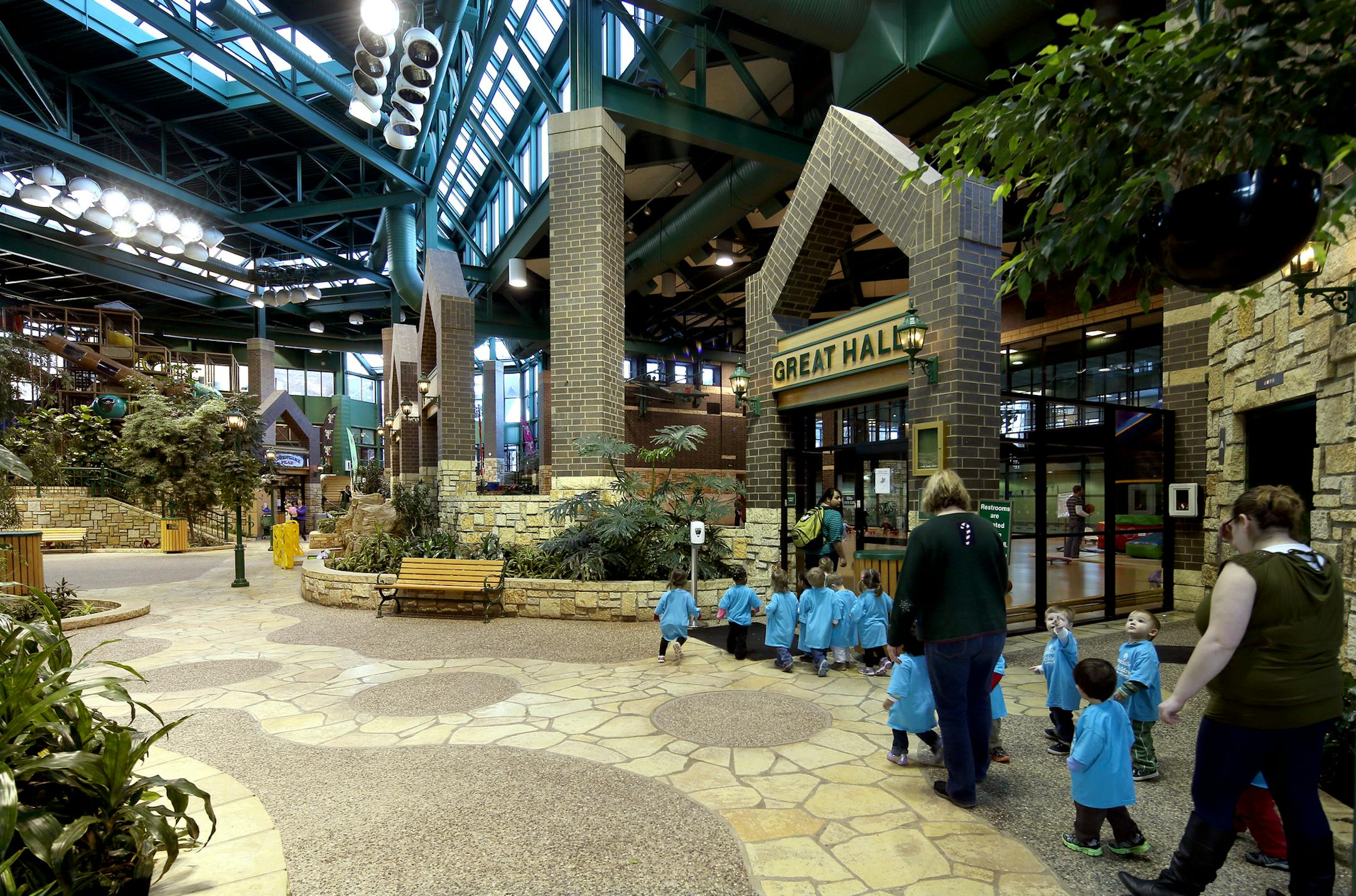 Edinborough Park, Edina's indoor park, may make a profit for the first time in its 26-year history. Edina, MN on December 12, 2013. ] JOELKOYAMA&#x201a;&#xc4;&#xa2;jkoyama@startribune Edinborough Park, Edina's indoor park. is on track to make a profit for the first time since it opened in 1987. The number of plants in the park has been reduced.