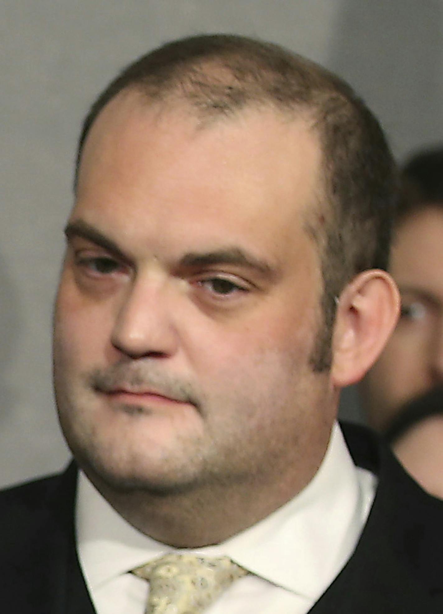 A Thursday, March 10, 2016 photo shows Representative Dan Schoen,at the Minnesota State Office Building, Thursday, March 10, 2016 in St. Paul, Minn. Senate Minority Leader Tom Bakk, Rep. Erin Murphy and state Auditor Rebecca Otto all issued statements Wednesday night, Nov. 8 2017, calling on Schoen to resign after accusations he sexually harassed women in state politics. (Elizabeth Flores/Star Tribune via AP)/Star Tribune via AP)