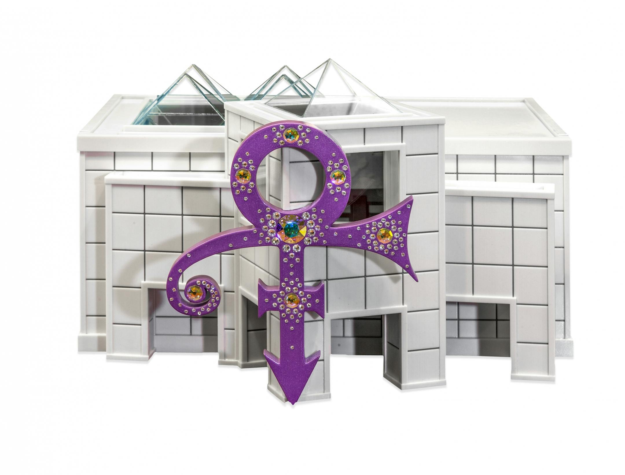 Detail of Prince's urn created by Foreverence using 3D printing technology. Photo provided by Rememberence