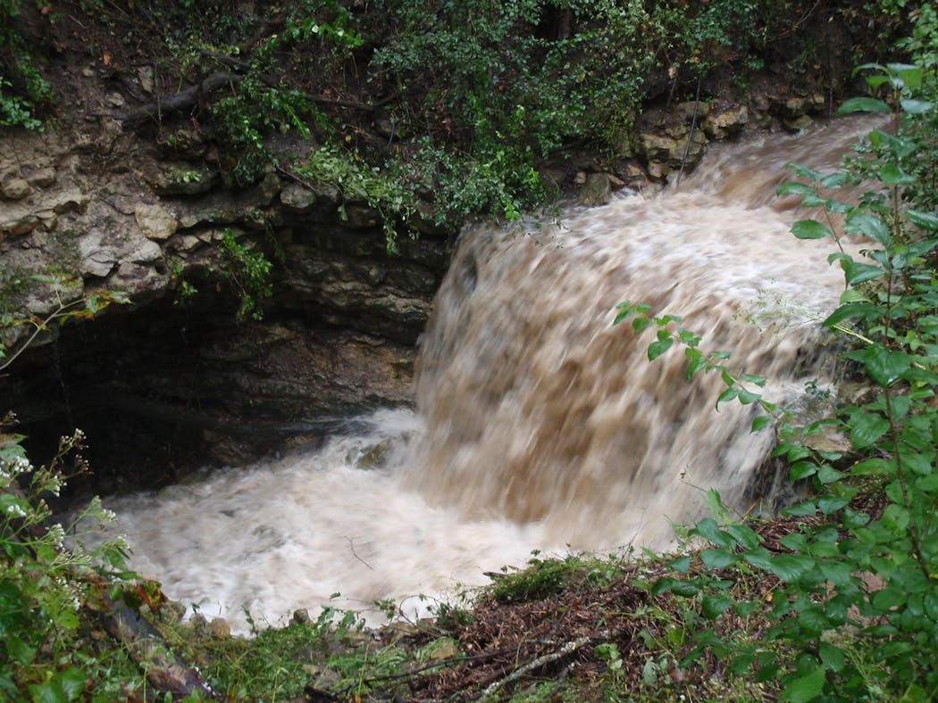 Goliath's Cave near Cherry Grove, Minn., floods in wet weather.></strib><h3 id=
