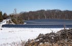 A solar garden in Scandia, Minn. The Scandia City Council is considering a one-year moratorium on solar farms after several have begun operation in th