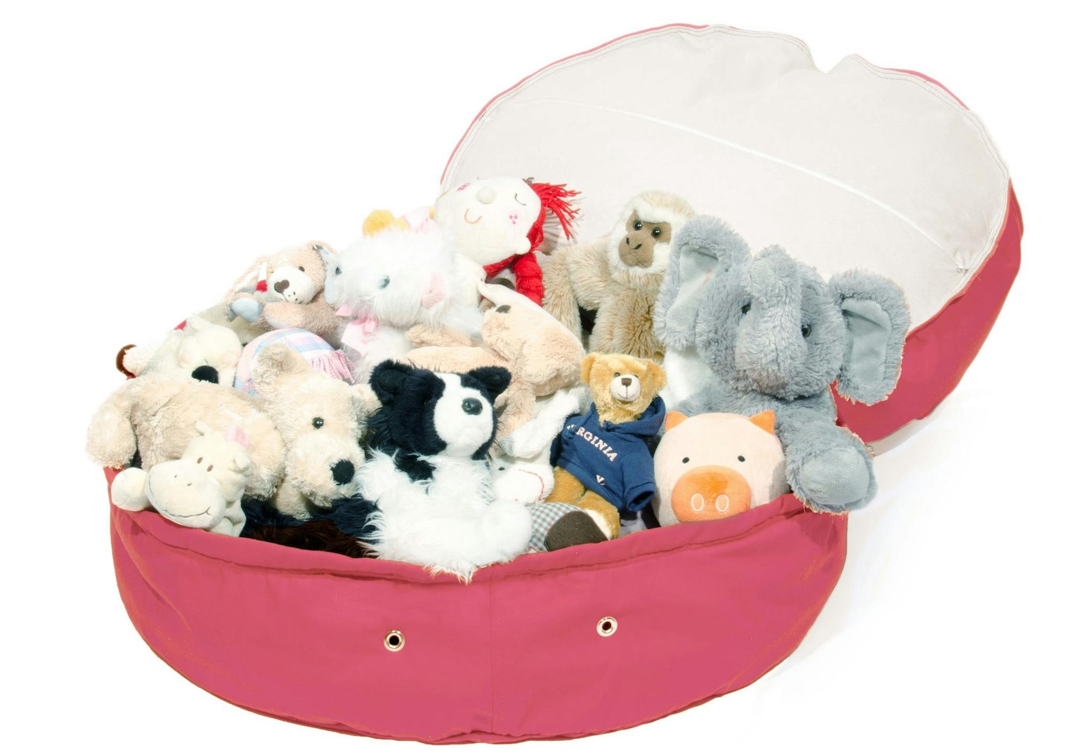 Mimish Designs' Storage Beanbag is a clever place to stash stuff. The beanbag chair unzips to reveal space for storing plush toys, out-of-season clothes, bedding or other soft items. (MCT) ORG XMIT: 1146035