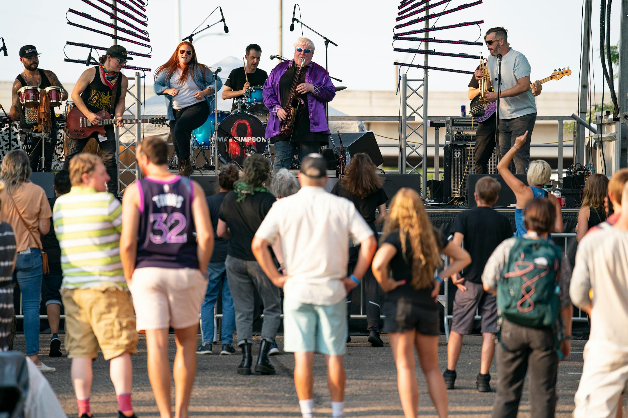 Bora York performed on the Star Tribune Stage at the Basilica Block Party on Friday evening.