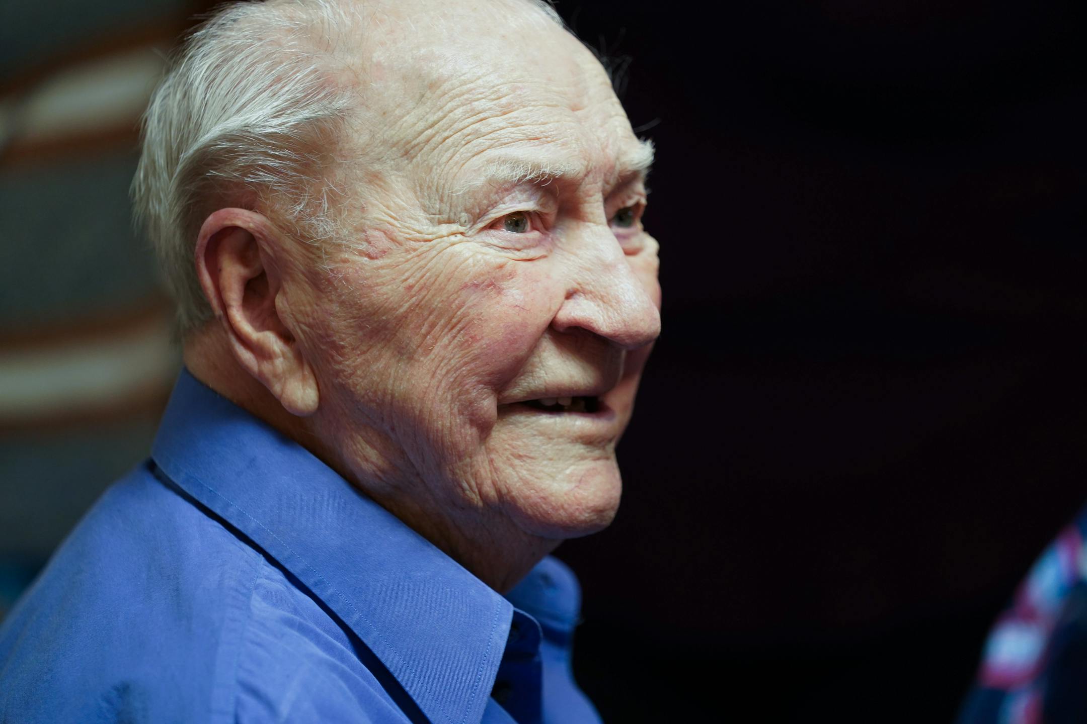 Norwegian Ambassador Kåre R. Aas presented two medals to 100-year-old Wilton Rasmusson, who served under the Office of Strategic Services' Norwegian Operational Unit, NORSO II, during World War II.