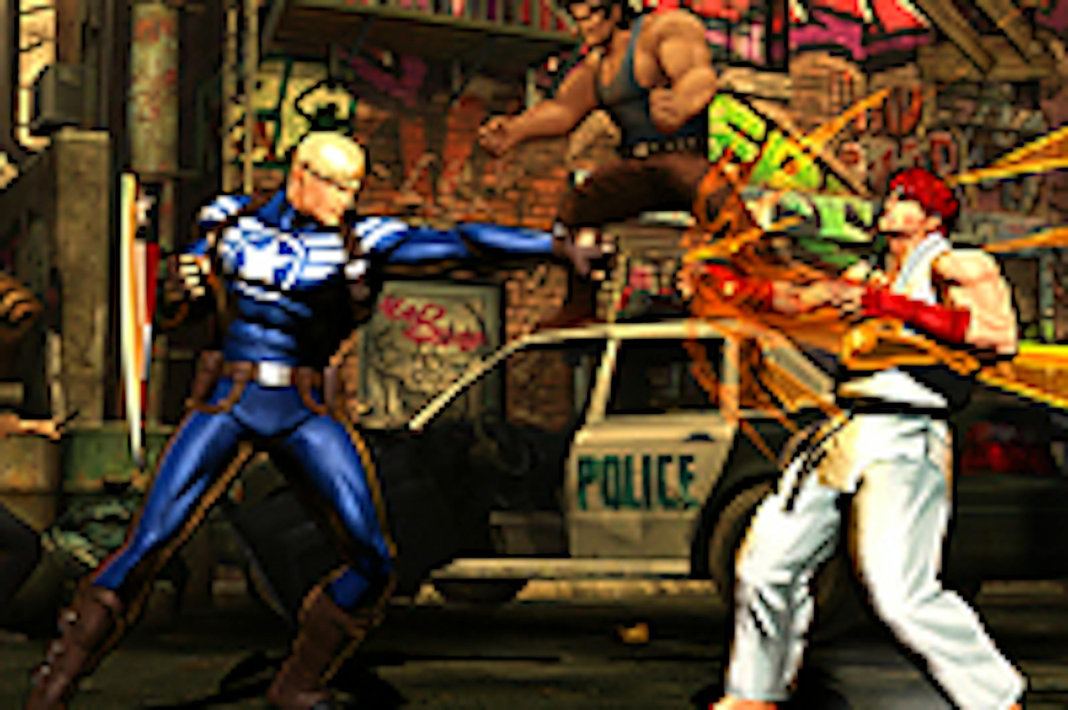 Captain America battles "Street Fighter" star Ryu in "Marvel vs. Capcom 3"
