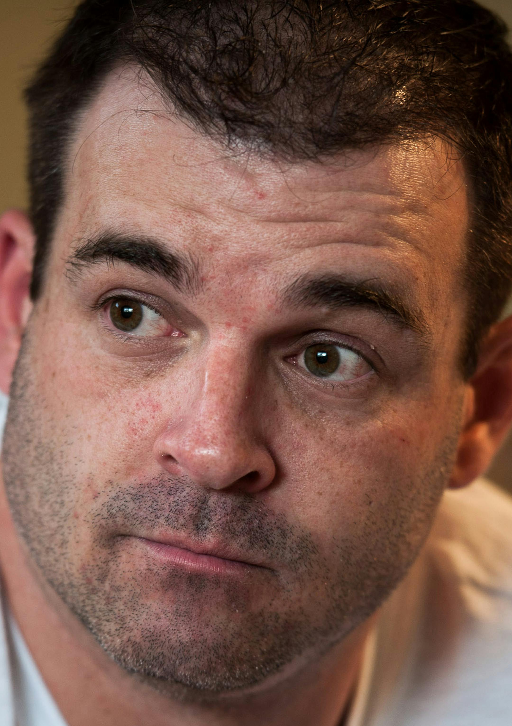 Ryan Larson spoke during an interview. He says he had nothing to do with the death of a Cold Spring police officer and wants to get his life back. Friday, December 14, 2012. ] GLEN STUBBE * gstubbe@startribune.com