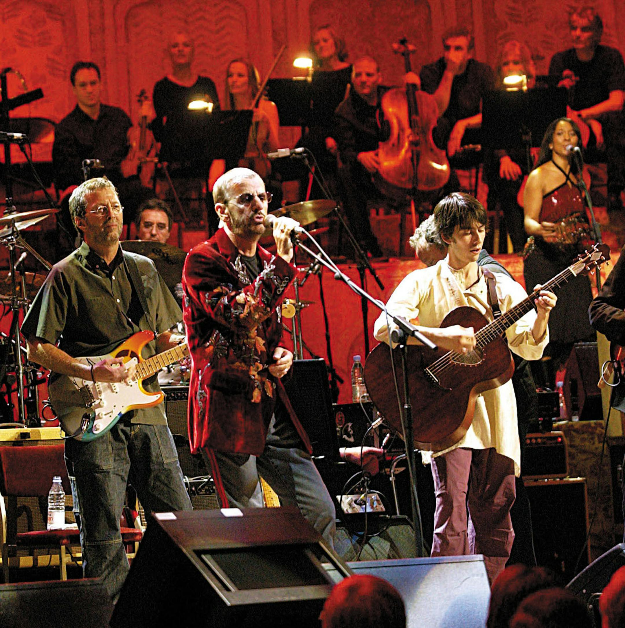 Eric Clapton, Ringo Starr and Dhani Harrison were among the participants in Concert for George, the 2002 tribute to George Harrison.