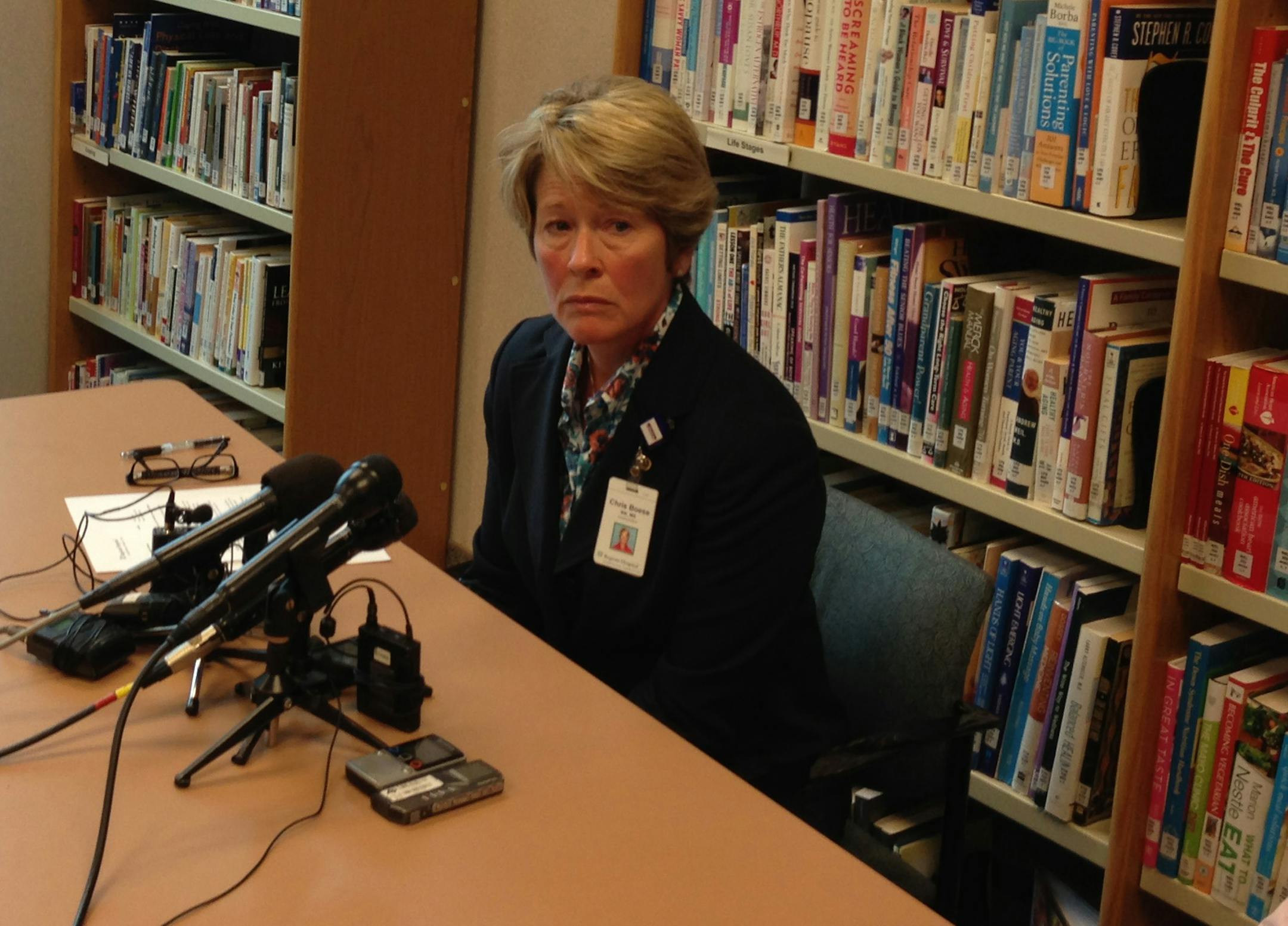 Chris Boese, chief nursing officer and vice president of patient care at Regions Hospital, spoke to the press Wednesday morning about the dead infant found in Red Wing.