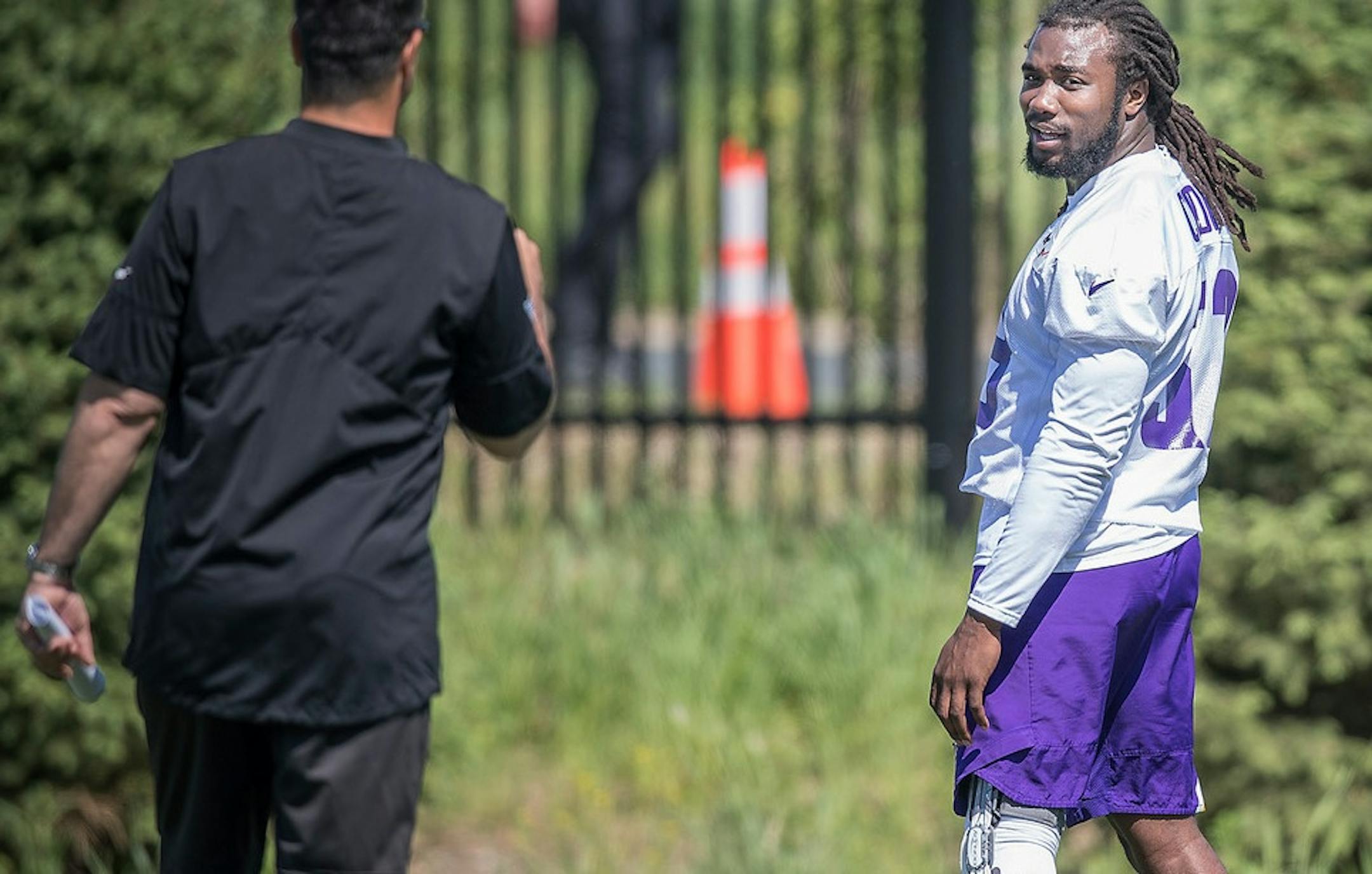 Dalvin Cook took to the field for practice on Tuesday.