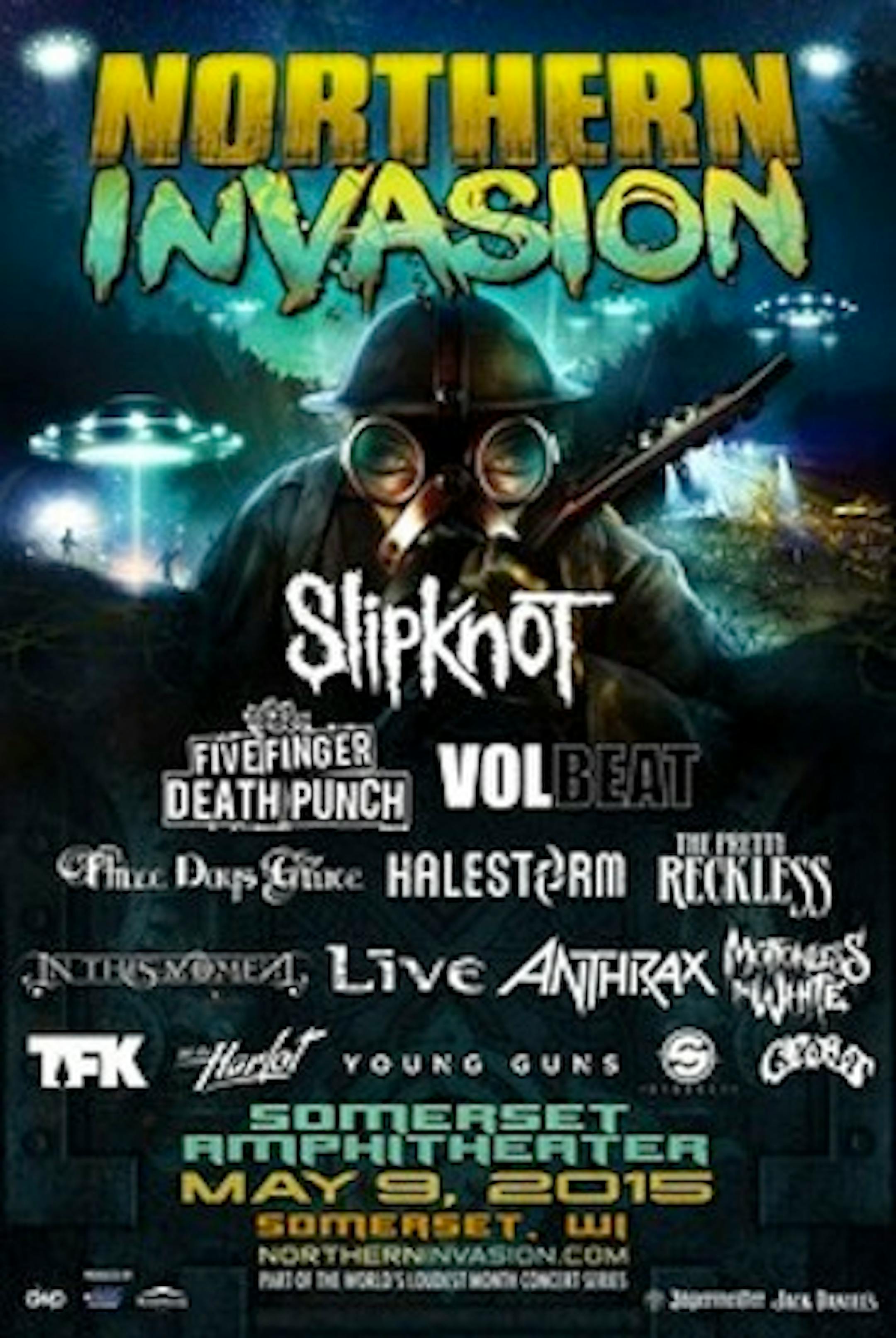 Slipknot has a new lineup and a new look going into Saturday's Northern Invasion festival in Somerset, Wis. / Photo by M. Shawn Crahan