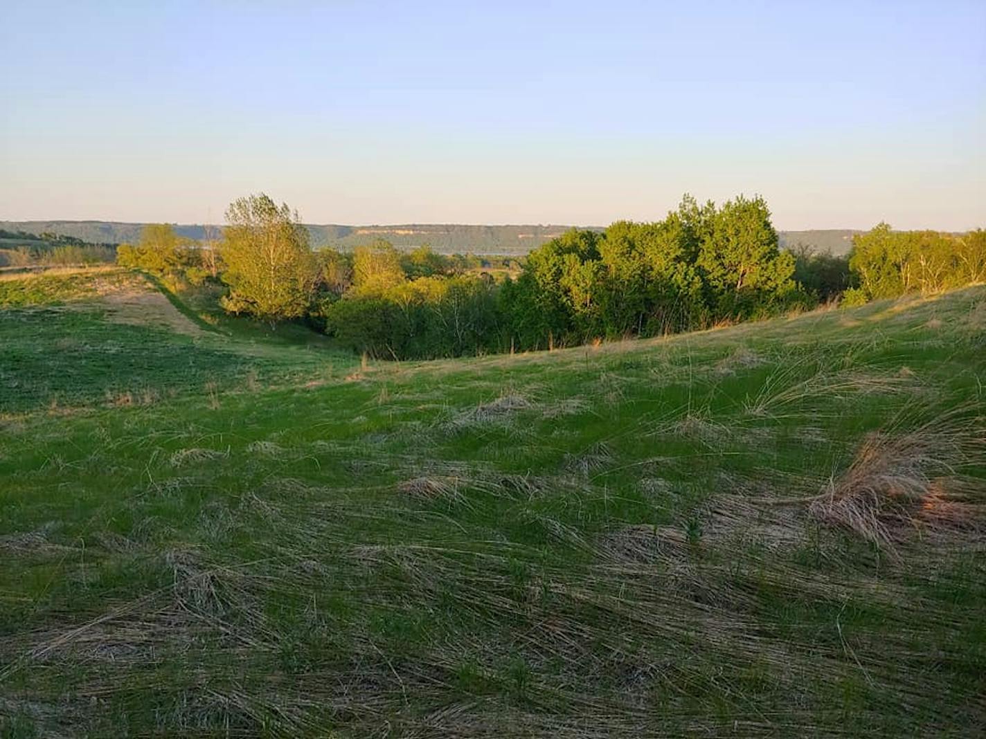 Photo by Pamela Miller: The mowed trails that crisscross the broad swath of land newly added to Frontenac State Park feature a stunning variety of views. This one looks east, toward Old Frontenac and across Lake Pepin to Wisconsin. ORG XMIT: r8QFtNpwKgO75D5c3kYv