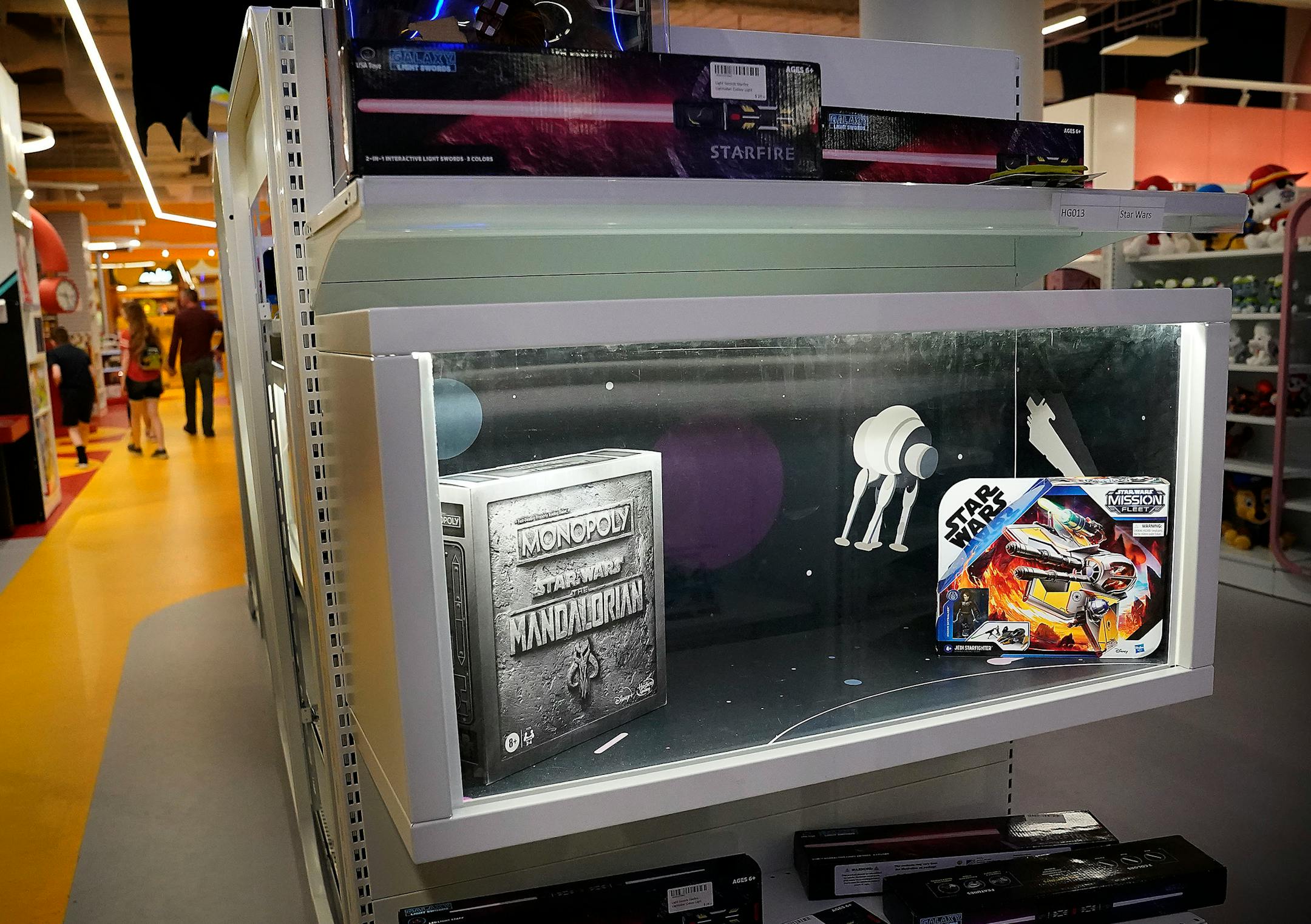 A Star Wars display case at HeyJoy Toy Store.