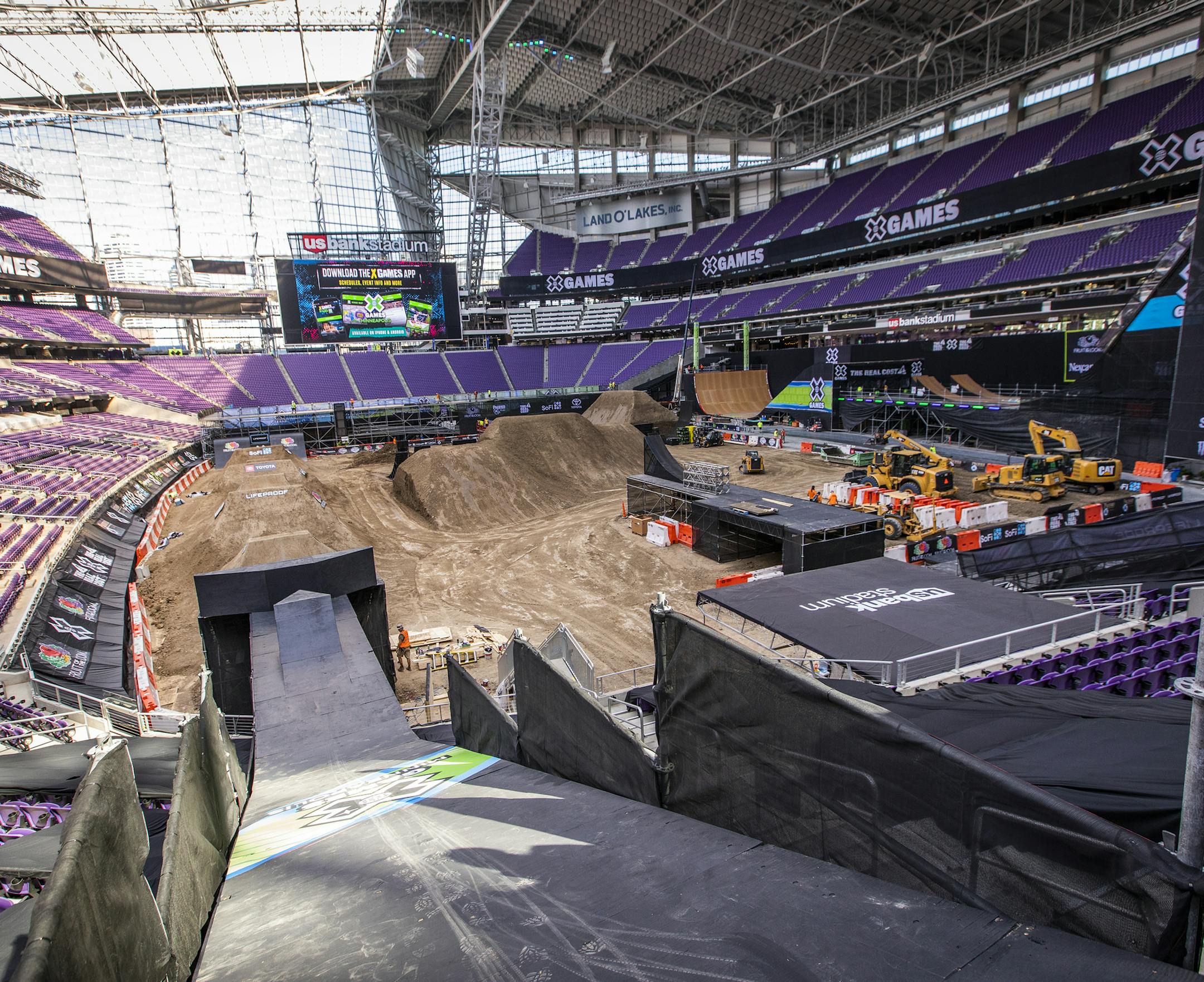 Media tour of the X Games courses. ] LEILA NAVIDI &#xef; leila.navidi@startribune.com BACKGROUND INFORMATION: Media tour of the X Games at U.S. Bank Stadium on Monday, July 16, 2018.