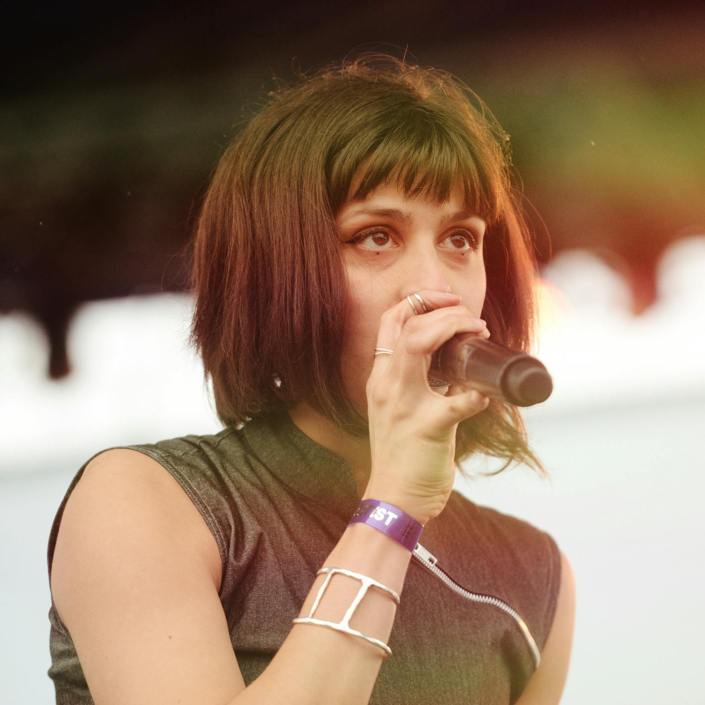 Minneapolis artist Dessa performed her set at the Soundset festival. ] Mark Vancleave - mark.vancleave@startribune.com * The eighth annual Soundset music festival played out amid rain showers Sunday, May 24, 2015 at Canterbury Park in Shakopee, Minn.