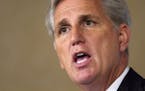 House Majority Leader Kevin McCarthy, R-Calif., speaks in Washington, Monday, Sept. 28, 2015. McCarthy announced Monday his candidacy for House Speake