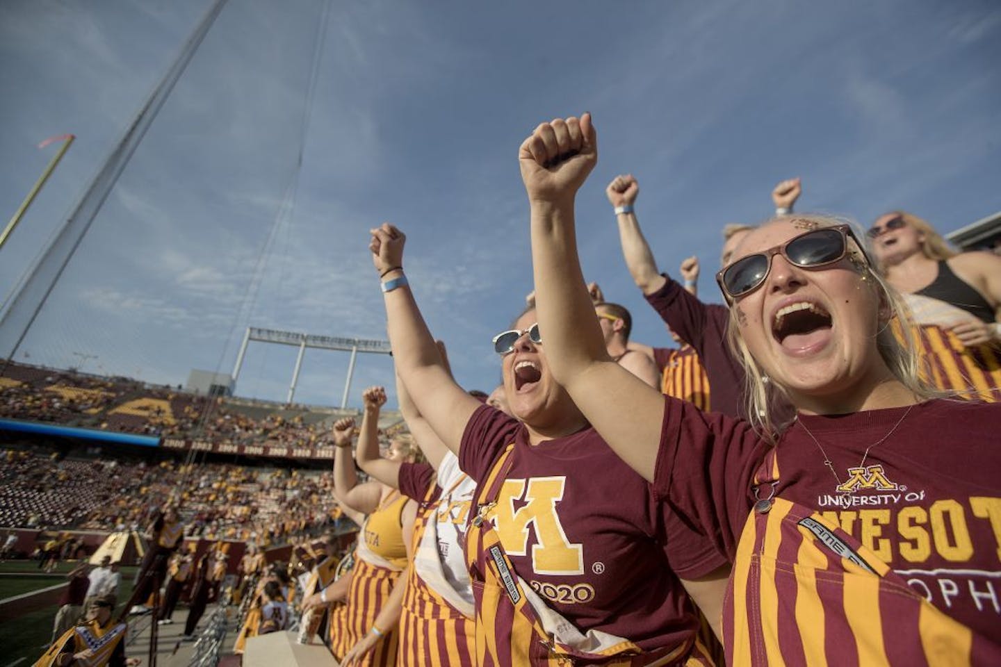 Gophers football fans cheered on the team in 2018 at TCF Bank Stadium. Minneapolis park officials reversed course hours after trying to limit parking and tailgating at East River Flats Park.