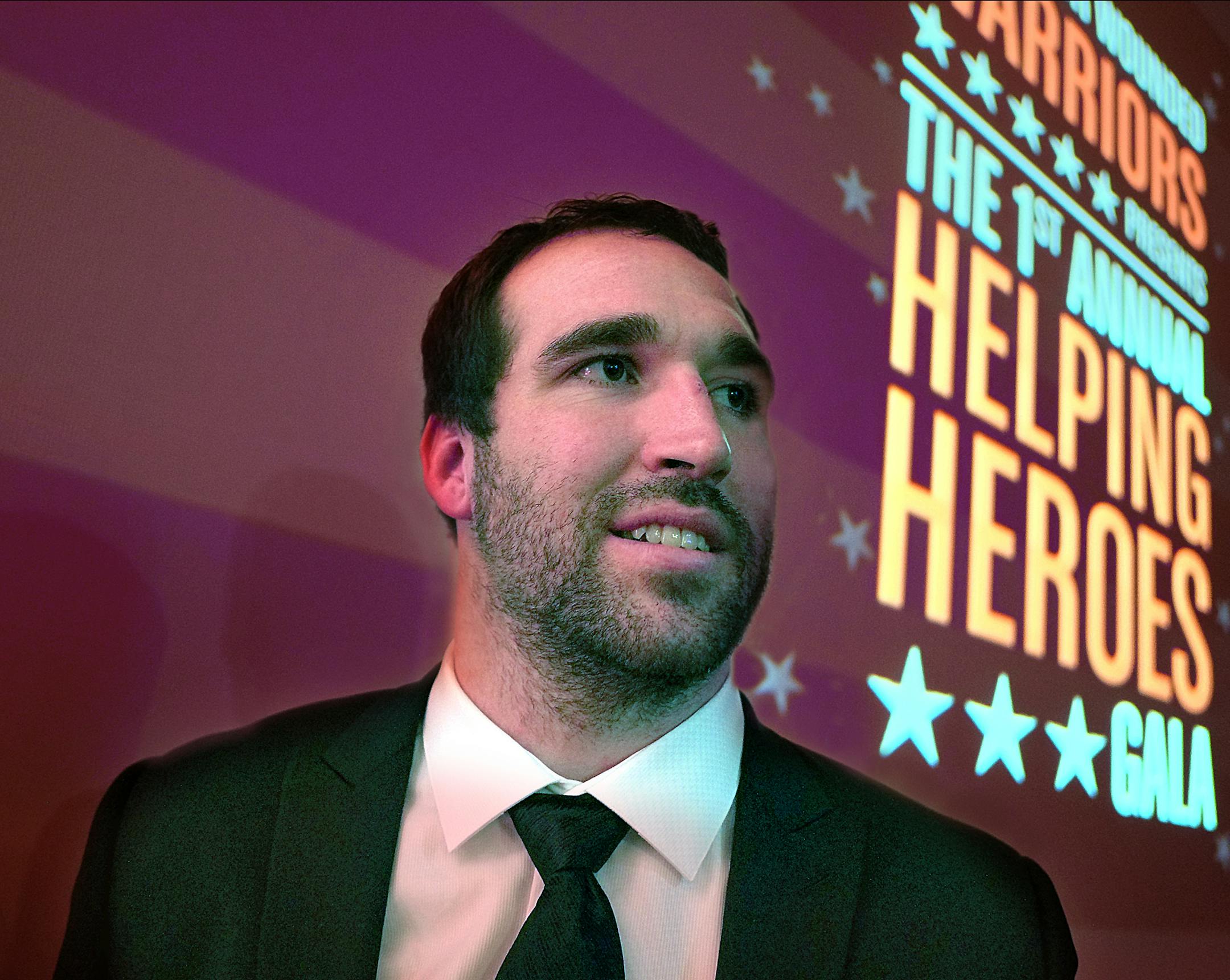 Jared Allen...Minnesota Vikings star Jared Allen's charity, Homes for Wounded Warriors, helps remodel homes for wounded servicemen and women. For example; Joshua Bullis, who lost both legs in Afghanistan, and girlfriend Tory Walker, who attended Allen's charity gala in Minnesota last november, was given $50,000 in upgrade to their Arizona home. A silent auction was held the night of the gala some of the items were, [ STAR TRIBUNE/TOM WALLACE Assignments #20026191A July 10, 2013 SLUG & MAGIC SAXO