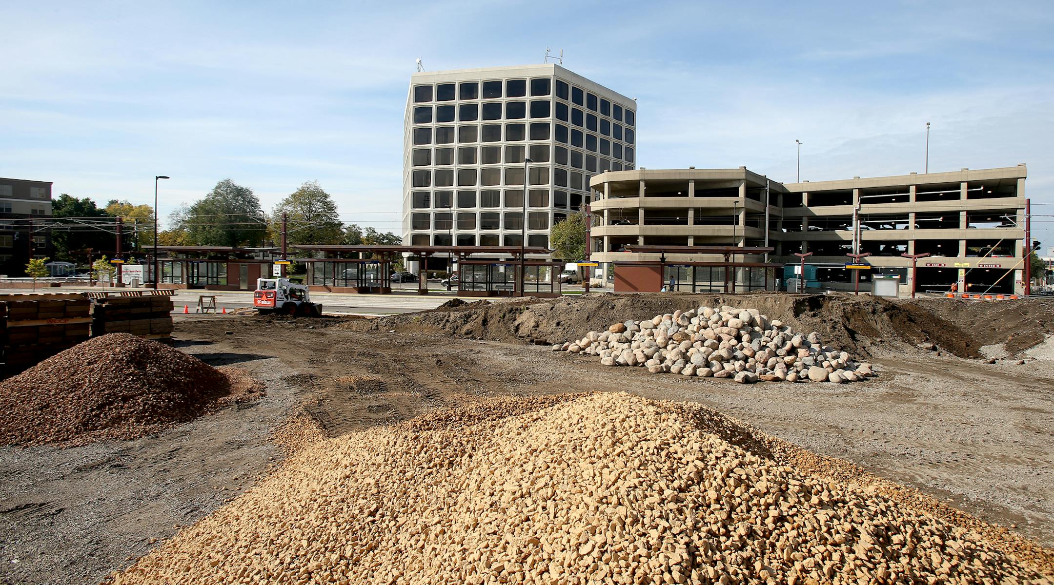 4th Street S.E. looking toward the lightrail station on 29th Avenue SE.. Minneapolis, MN on October 17, 2013. ] JOELKOYAMA&#x201a;&#xc4;&#xa2;joel koyama@startribune This weeks real estate column is a piece on a new kind of storm water management being studied at two spots along the Central Corridor light rail project... one in Minneapolis and one in St. Paul. It's a new concept under which developers and property owners -- rather than each doing their own individual stormwater systems as is tra
