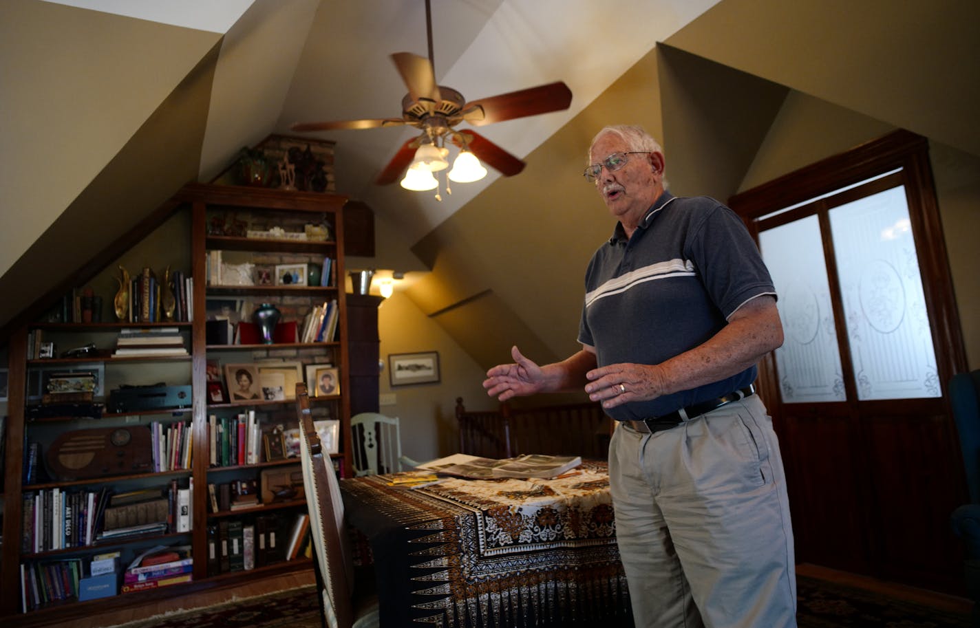 Craig Pier gives a tour of this third floor attic which he converted into a great room, guest bedroom and bathroom.