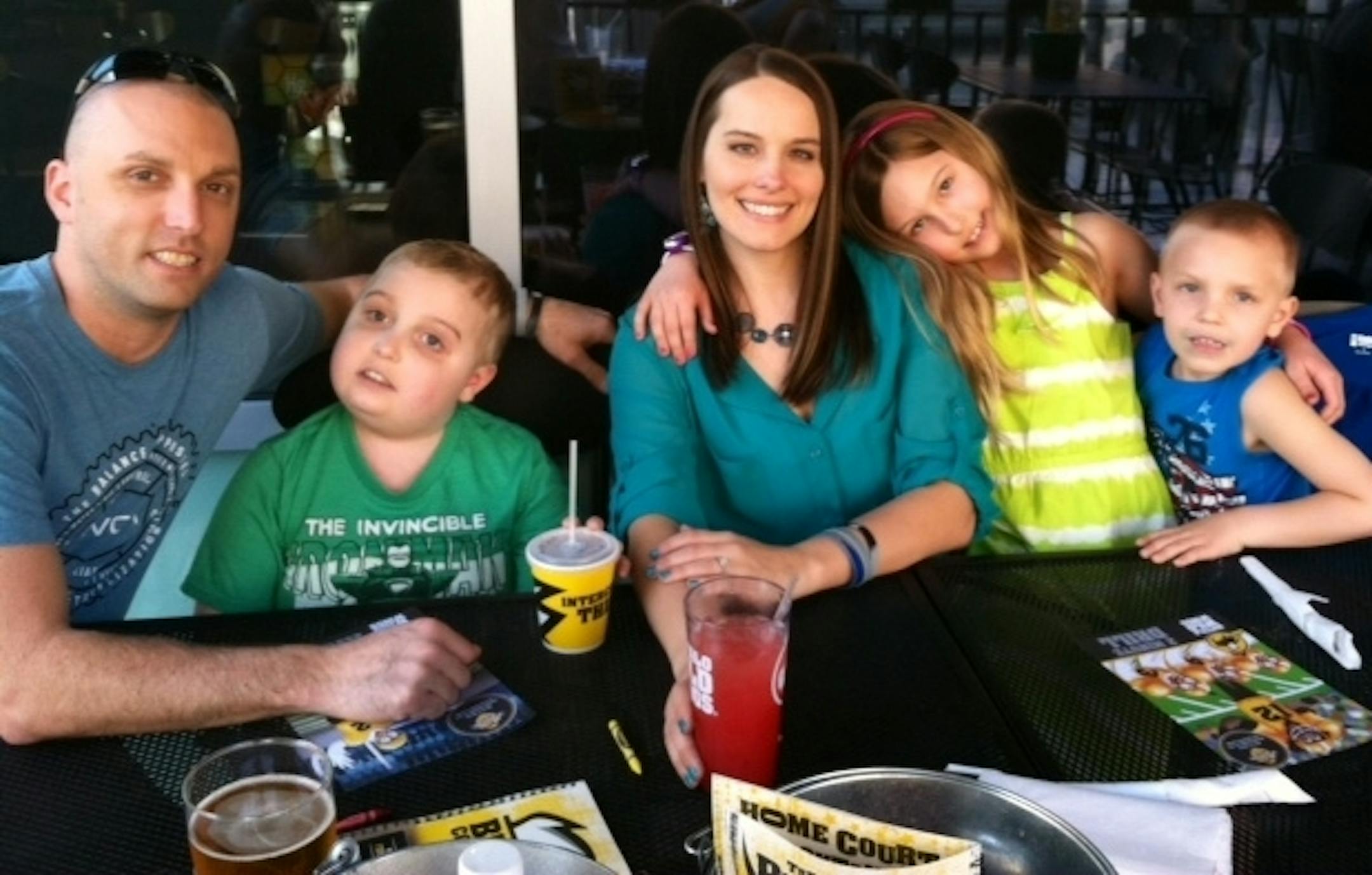 The Piersons (from left), Steve, Gavin, Nicole, Grace and Gage, have been through a lot in the past two years.