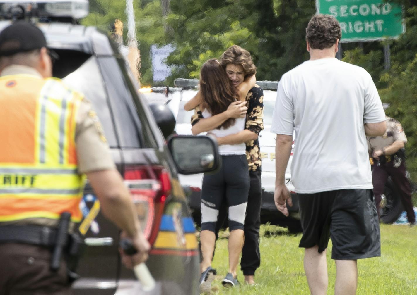 The scene of an officer involved shooting in Chanhassen, Minn., on July 13, 2018.