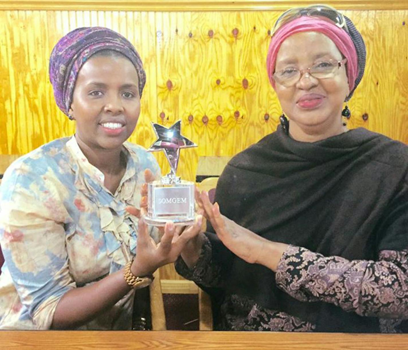 Zainab Hassan, right, with Ifrah Farah, a Minneapolis leader of the Somali Gender Equity Movement.