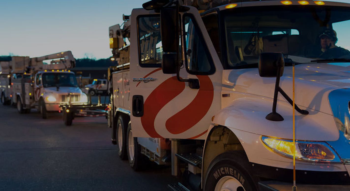 Xcel trucks heading out for maintenance. (Star Tribune file photo)