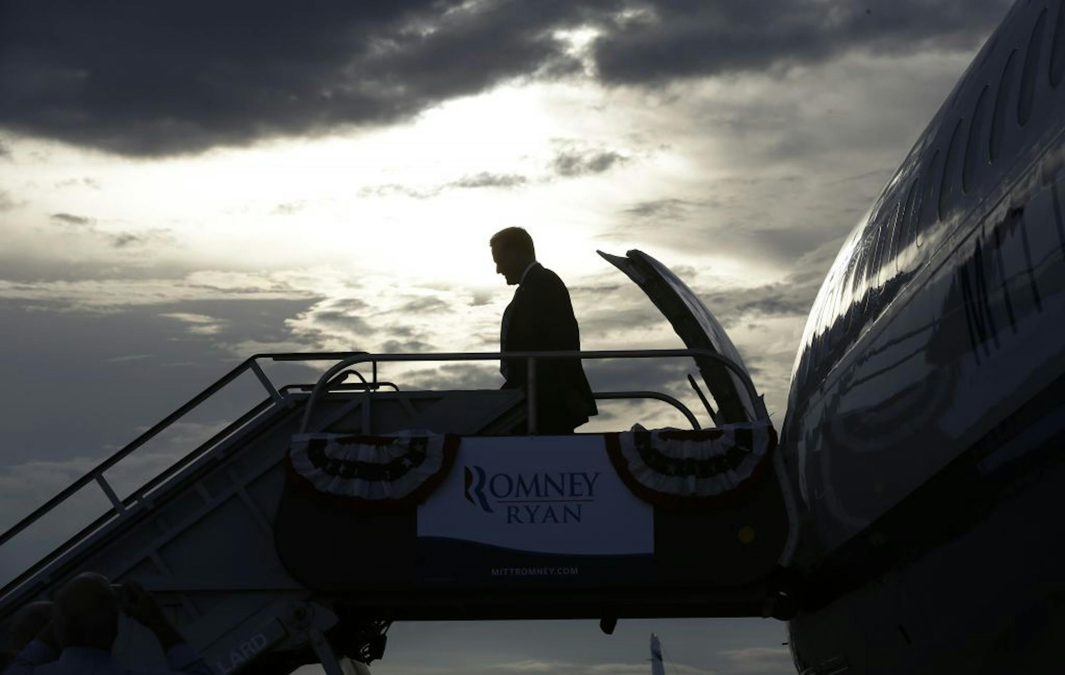 Republican presidential nominee Mitt Romney arrived in West Palm Beach, Fla., on Thursday for private campaign fundraising events.