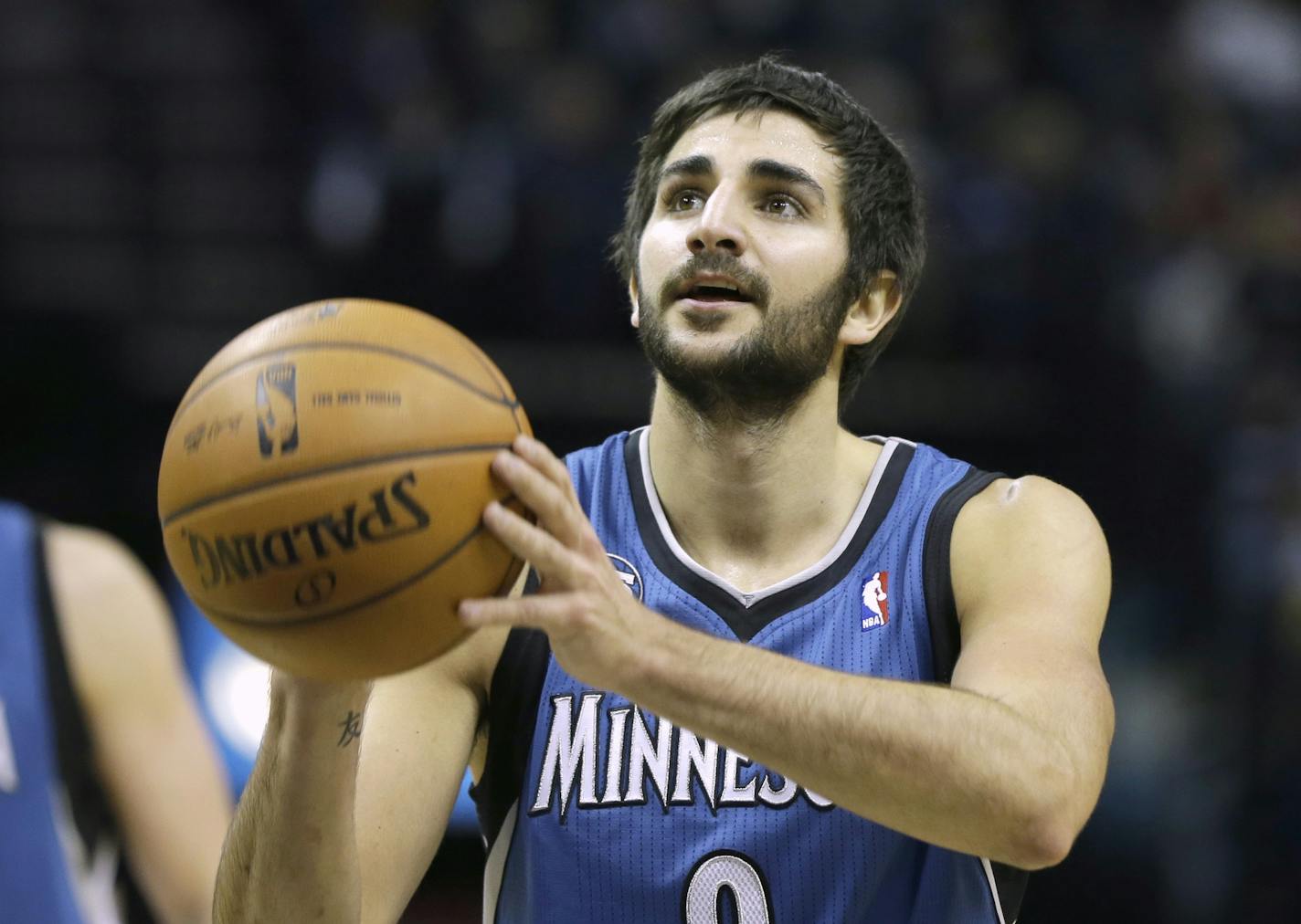 Ricky Rubio attempted a free-throw vs. Memphis in 2013.