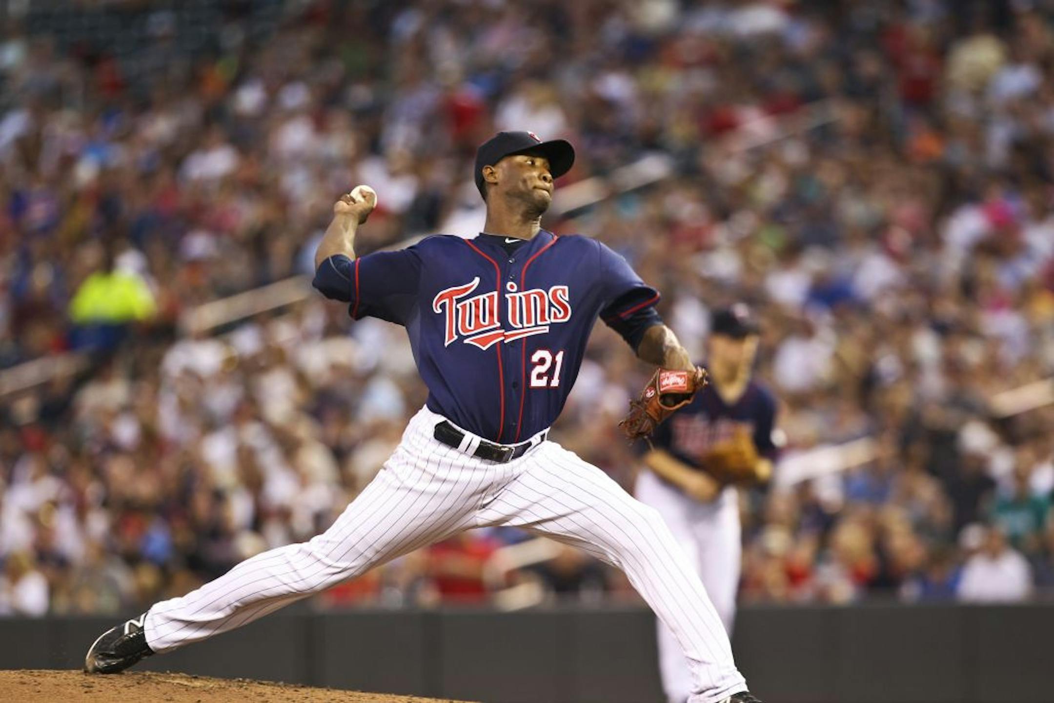 Twins Samuel Deduno pitched for the Twins during a baseball game between the Minnesota Twins and Seattle Mariners at Target Field in Minneapolis, Minn., on Wednesday, August 29, 2012.