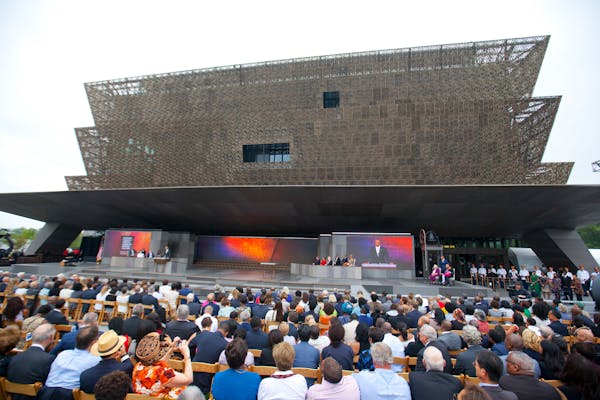 The dedication ceremony for the Smithsonian Museum of African American History and Culture on the National Mall in Washington in 2016.