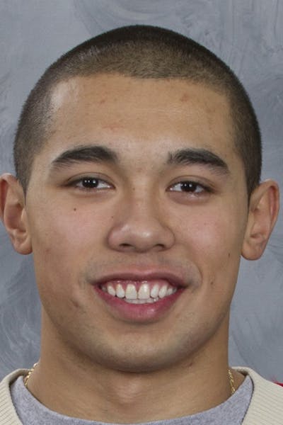 SAINT PAUL, MN - JANUARY 12: Mathew Dumba of the Minnesota Wild poses for his official headshot for the 2012-2013 season at the Xcel Energy Center on 