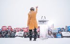 Sen. Amy Klobuchar made her announcement to run for president from a snowy Boom Island Park in Minneapolis on Feb. 10, 2019.