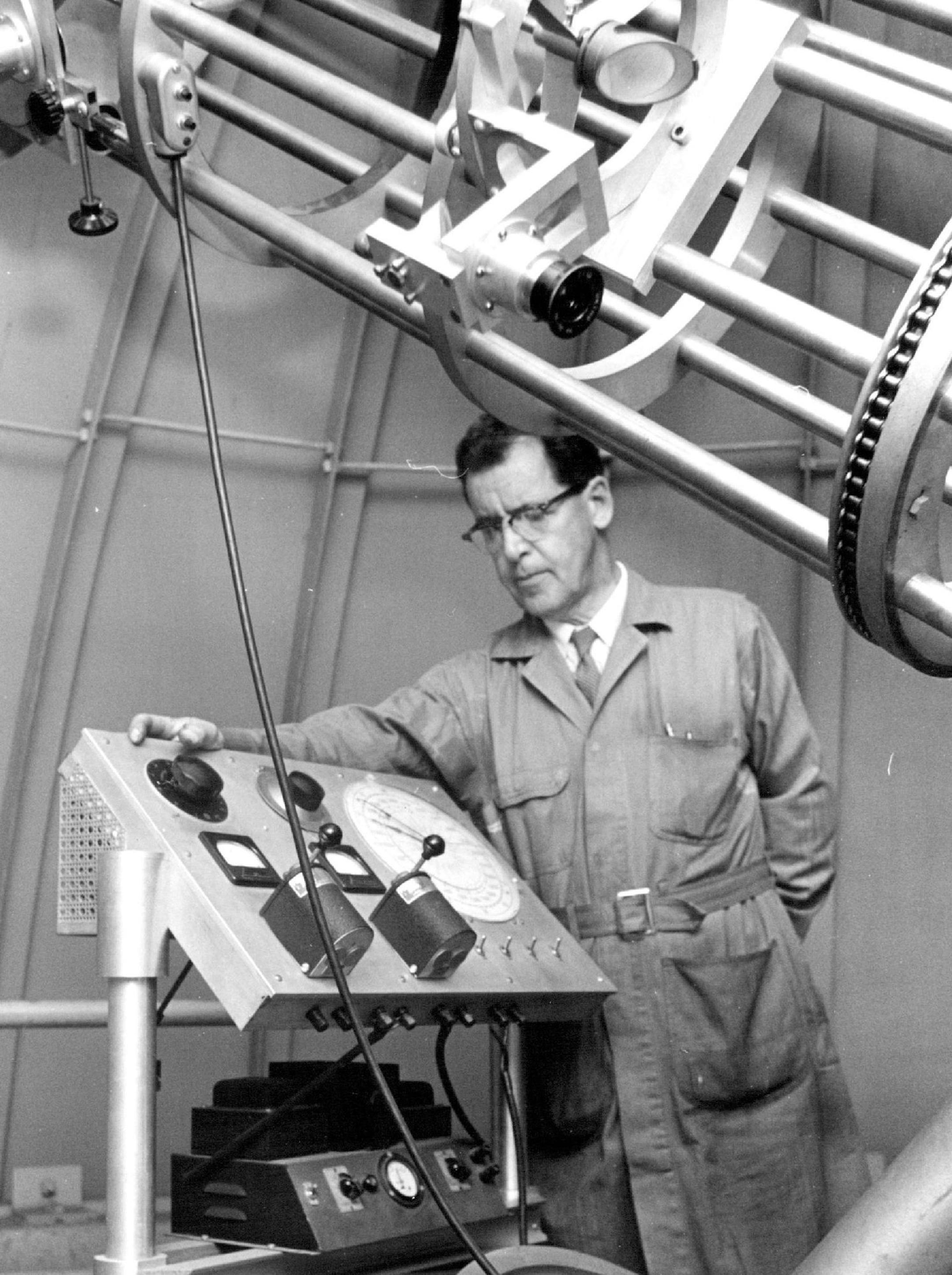 November 12, 1963 SAUTER AND TELESCOPE HE BUILT The 12-inch Mirror will magnify 600 times Lawrence Sauter, Hopkins Senior High School teacher, is disappointed. When he built a 12-inch telescope for the school in 1956, he "thought I was doing something wonderful for the school." Today there are only 29 members In the Astronomy Club, out of 1,800 students. Even the Sputnik and the advent of the Space Age didn't produce any increase in interest in the club, Sauter says. "Oh, they asked me, 'Did you