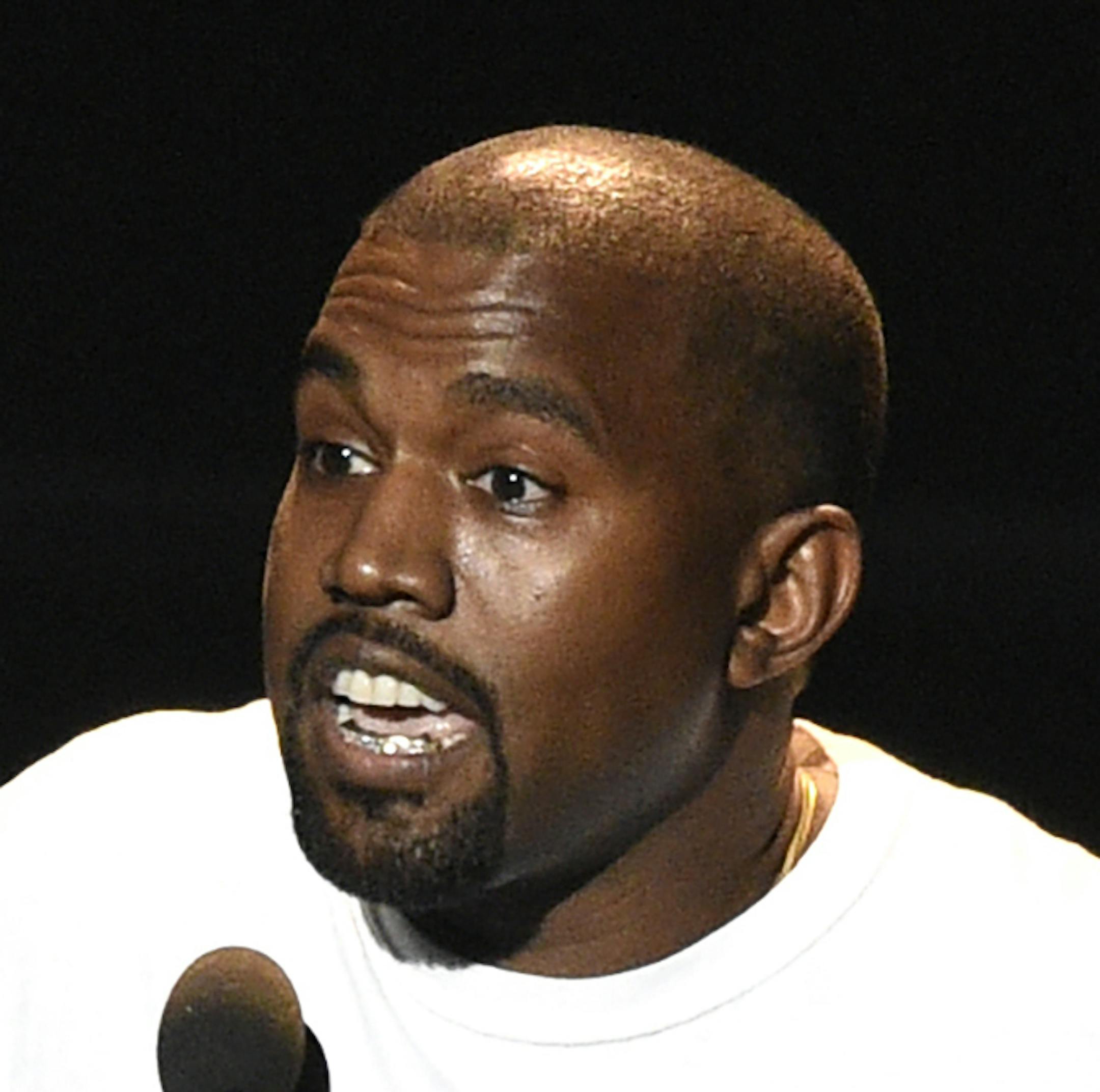 FILE - In this Aug. 28, 2016, file photo, Kanye West appears at the MTV Video Music Awards at Madison Square Garden in New York. West has held an outdoor worship service that attracted thousands of people to the Wyoming city where he owns a ranch. The Billings Gazette reports West held the free event Sunday, Sept. 22, 2019, on the grounds of The Buffalo Bill Center of the West in Cody. The center estimates 3,800 people attended the hour-long "Sunday Service" in the Robbie Powwow Garden. (Photo b