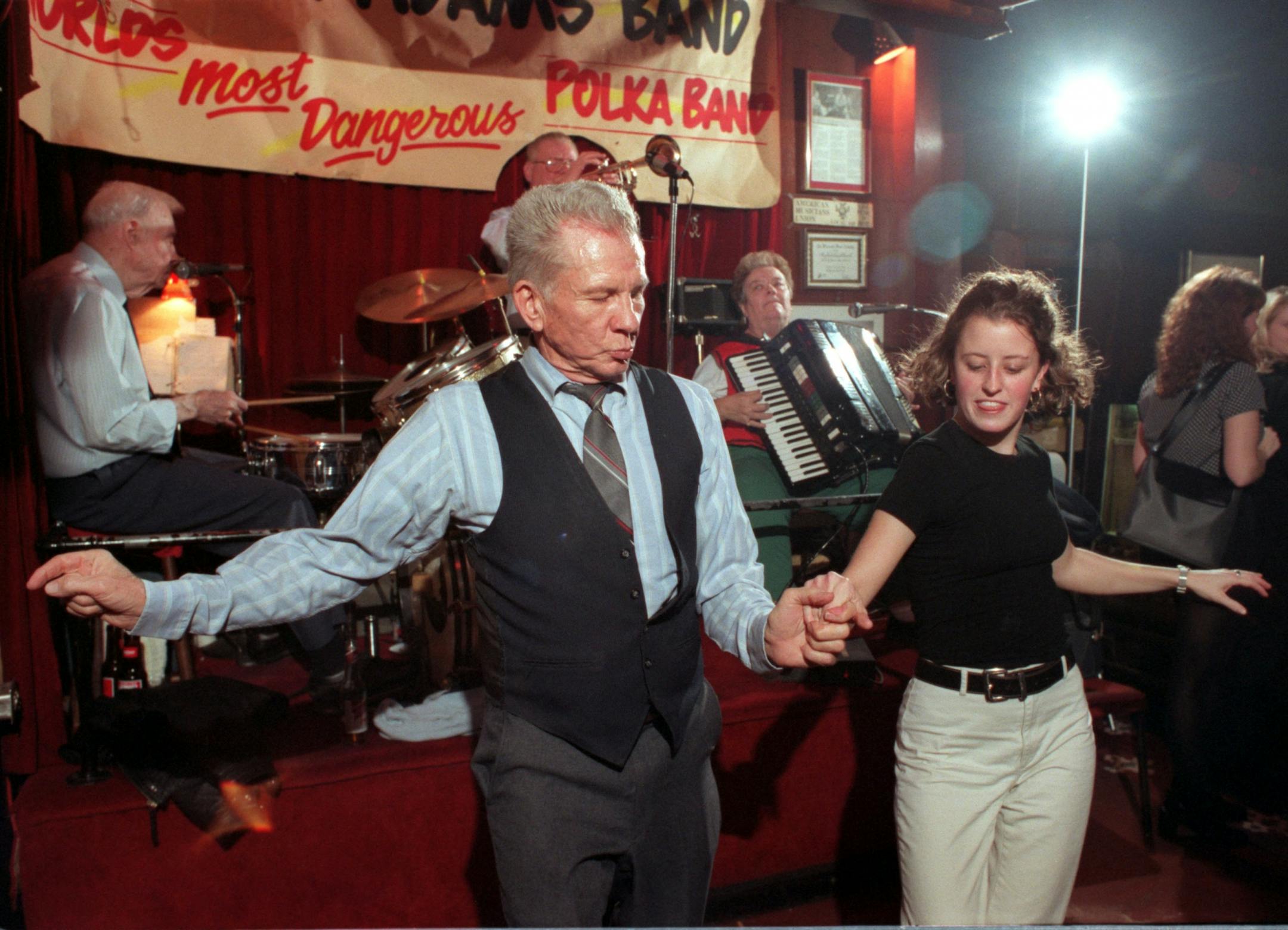 dancer Roger Normandin, a regular at Nye�s Polka Room -- dancer.15056 Roger Normandin in action with XXXXXX on a friday nite at Nyes