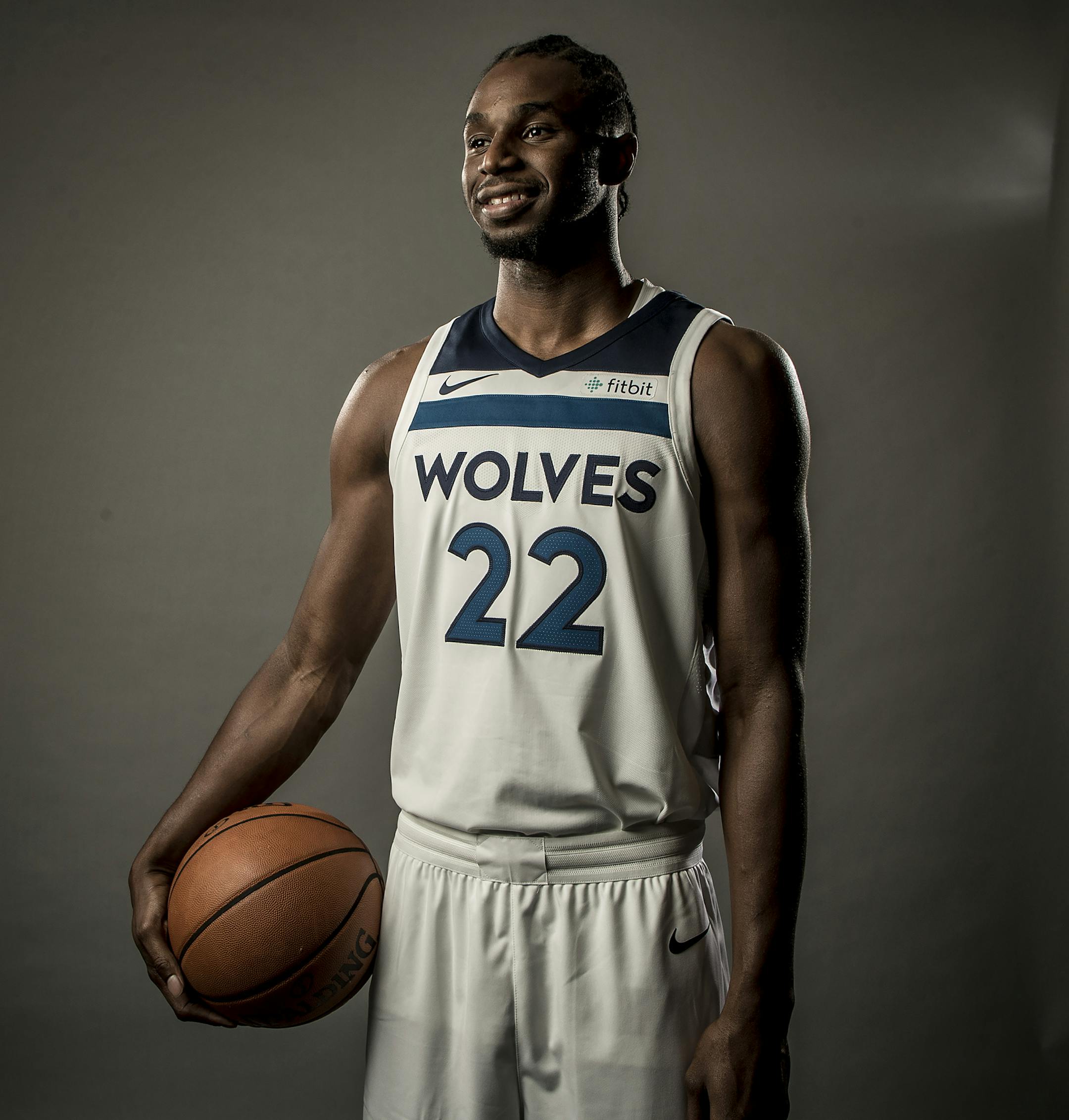 Minnesota Timberwolves Andrew Wiggins (22). ] CARLOS GONZALEZ ï cgonzalez@startribune.com - September 22, 2017, Minneapolis, MN, NBA, Minnesota Timberwolves Media Day