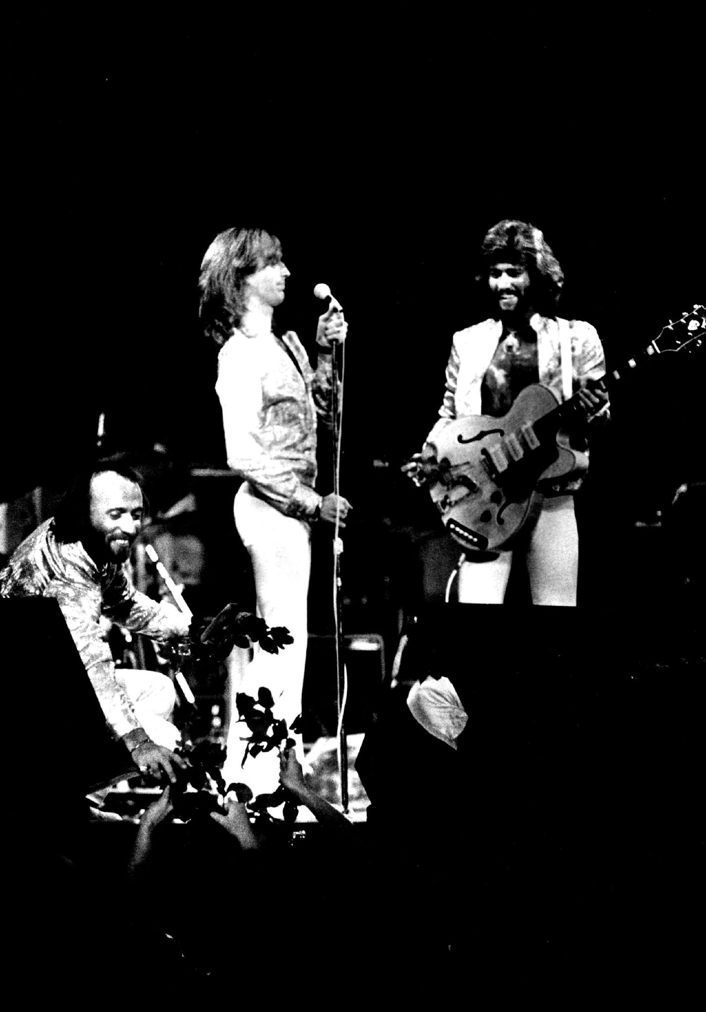 July 23, 1979 Fans offered flowers to the Bee Gees during a performance at the St. Paul Civic Center Arena. July 22, 1979 Meg McKinney, Minneapolis Star Tribune