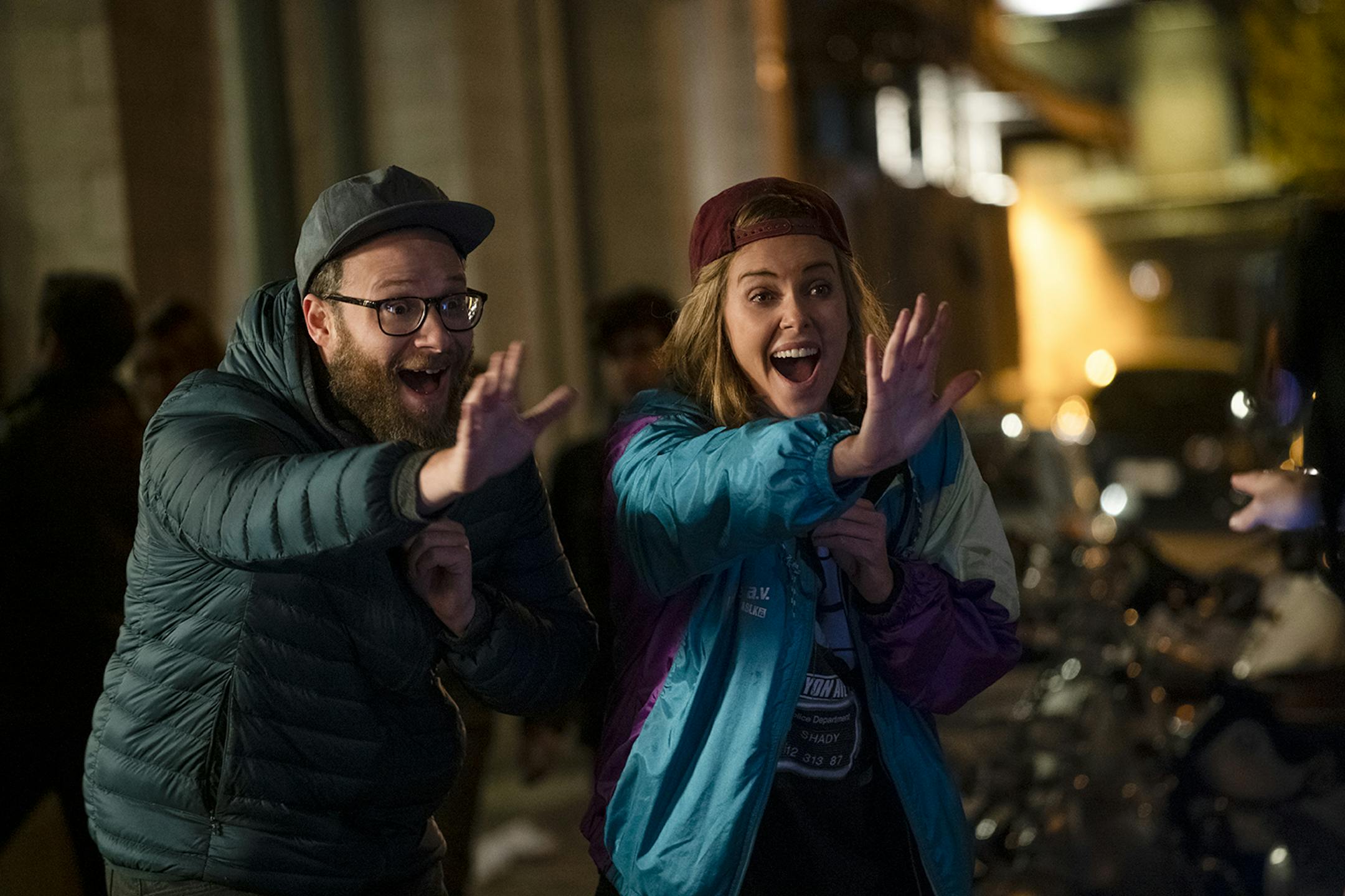 Seth Rogen and Charlize Theron in "Longshot."