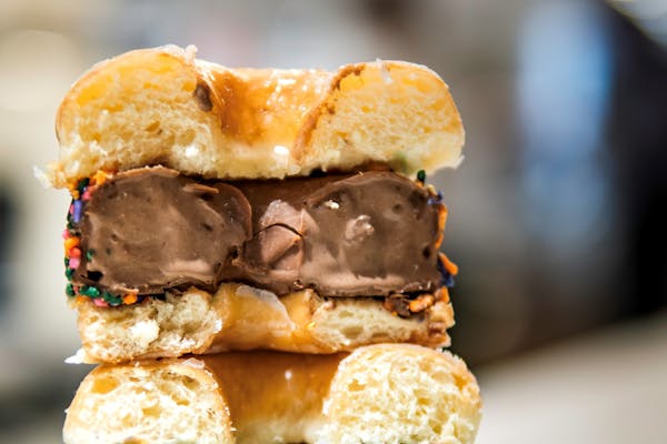 Cardigan Donuts' expansion to the IDS Center includes doughnut sandwiches with house-made ice cream
