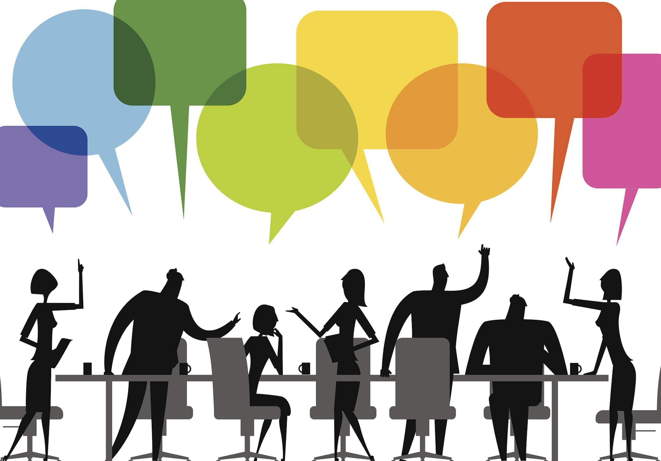 Vector illustration of meeting