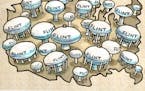 Sack cartoon: Flints across America