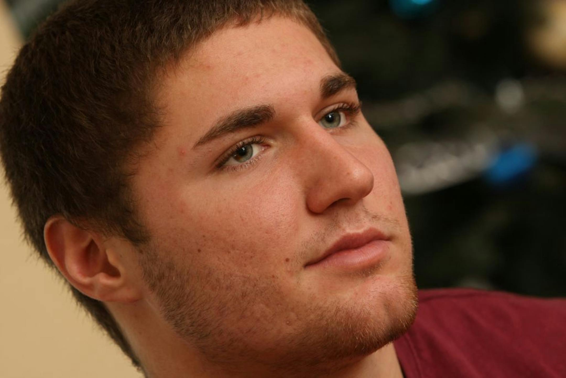 Philip Nelson, former Mankato West quarterback and future Minnesota Gophers quarterback was photographed at his Mankato home on 12/22/11.