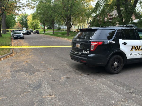 Police investigate after a shooting in St. Paul.